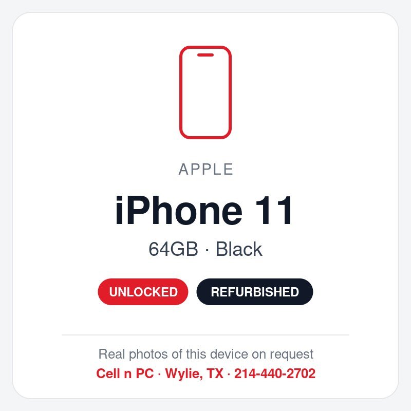 Apple iPhone 11 – 64GB – Black – Unlocked (Refurbished)