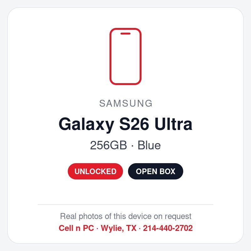 Samsung Galaxy S26 Ultra – 256GB – Blue – Unlocked (Open Box)